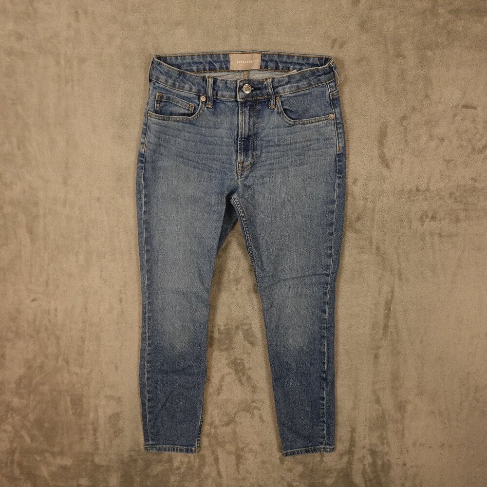 Everlane Mid Rise Skinny Jeans Women’s 27 Blue Stretch Denim Ankle Crop